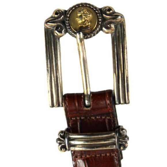 Brighton Museum Collection Vintage Brown Roman Mythology Medallions Belt Size SM main image 5